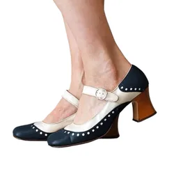 Fashion Round Toe Mary Jane Platform Women Shoes High Heels Buckle Strap Pumps Ladies Patent Leather Shoes Size 35-43 328