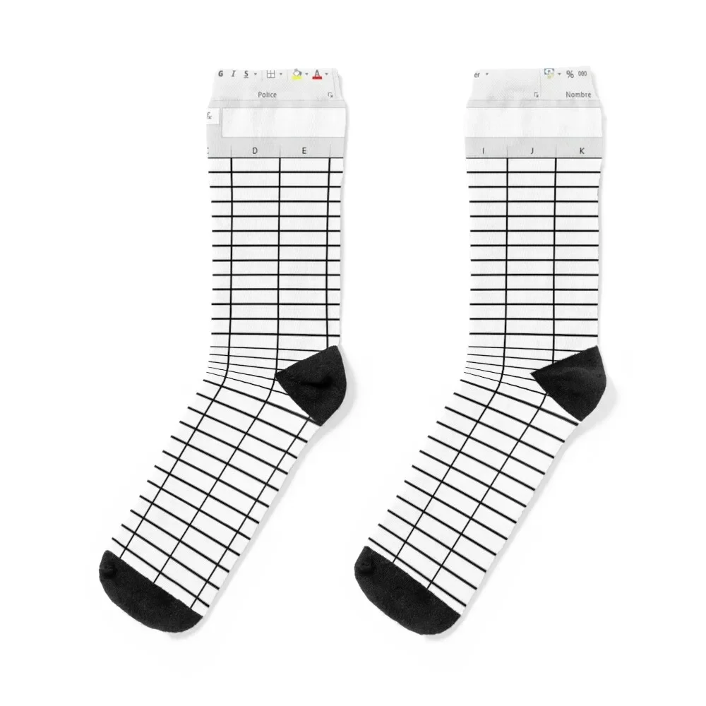 

Excel spreadsheet Socks winter gifts sport Woman Socks Men's