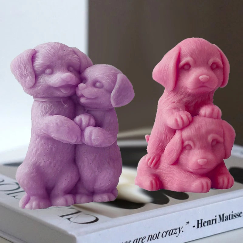 3D Labrador Dog Candle Silicone Mold DIY for Aroma Plaster Resin Soap Puppy Figurine Handmade Craft Home Decor Gift