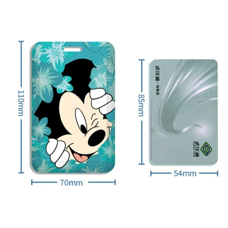 Urocze etui na karty Disney Mickey Mouse ID Badge Smycz Girls Door Card Case Pasek na szyję Uchwyt na kartę kredytową Akcesoria Credentials