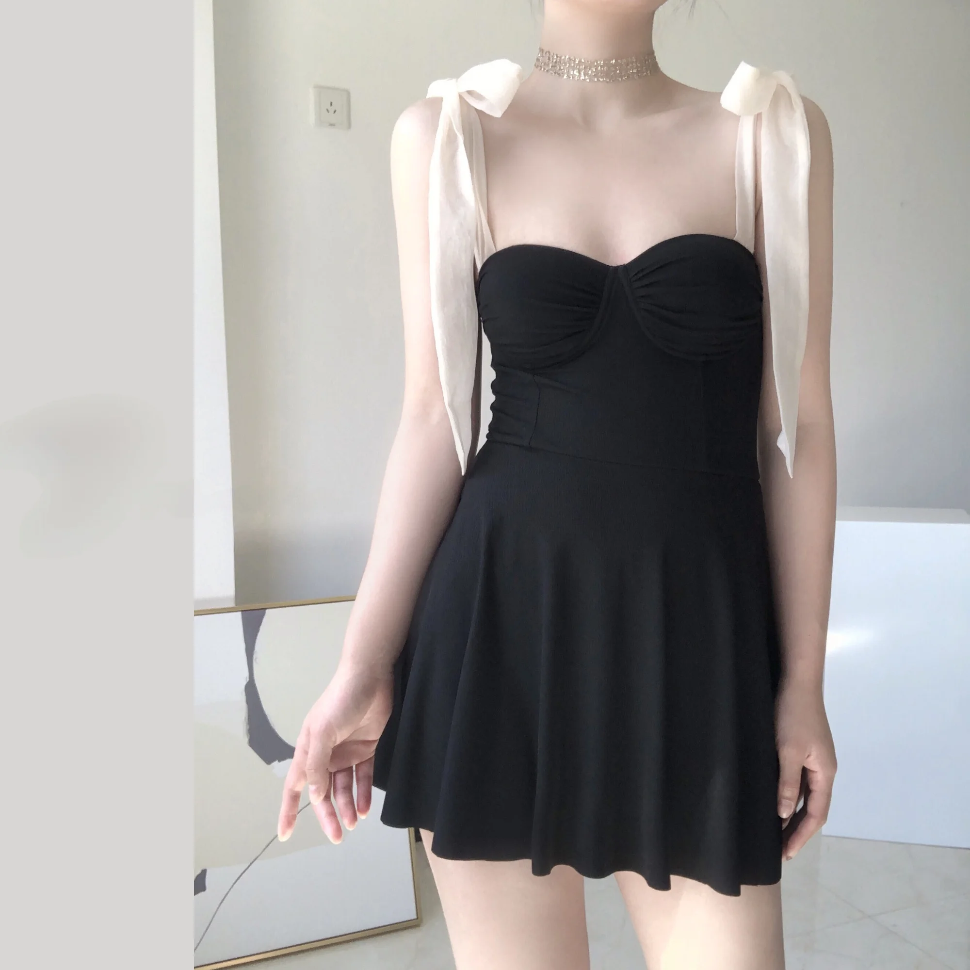 

Conservative Dream Honey Women's Swimsuit 2026 New Style Fairy Skirt Design Belly Covering Slimming Student Girl's Swimwear