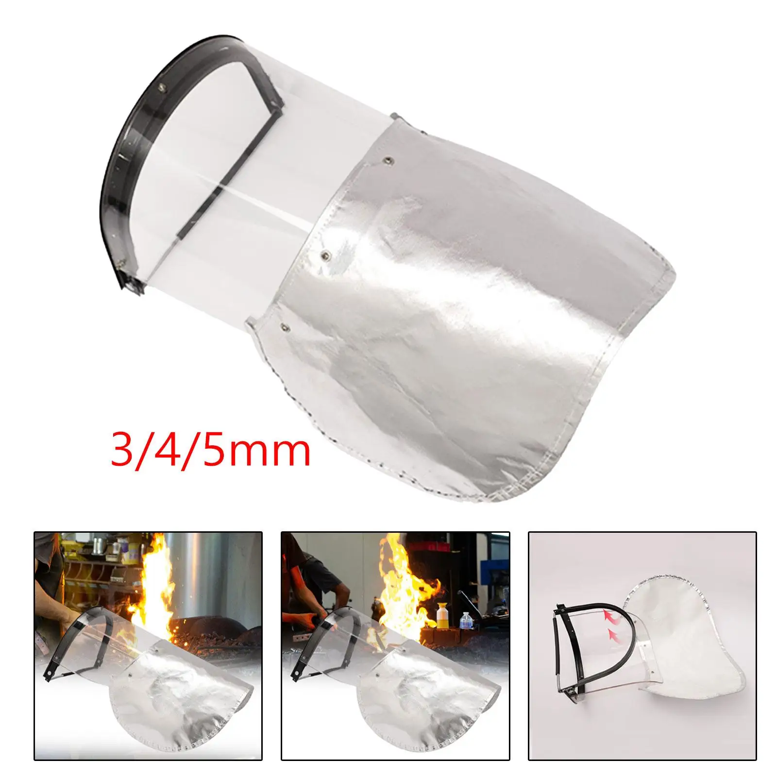 Fire Resistant Face Hood Head Mounted for Ceramics Wood Metal Manufacturing