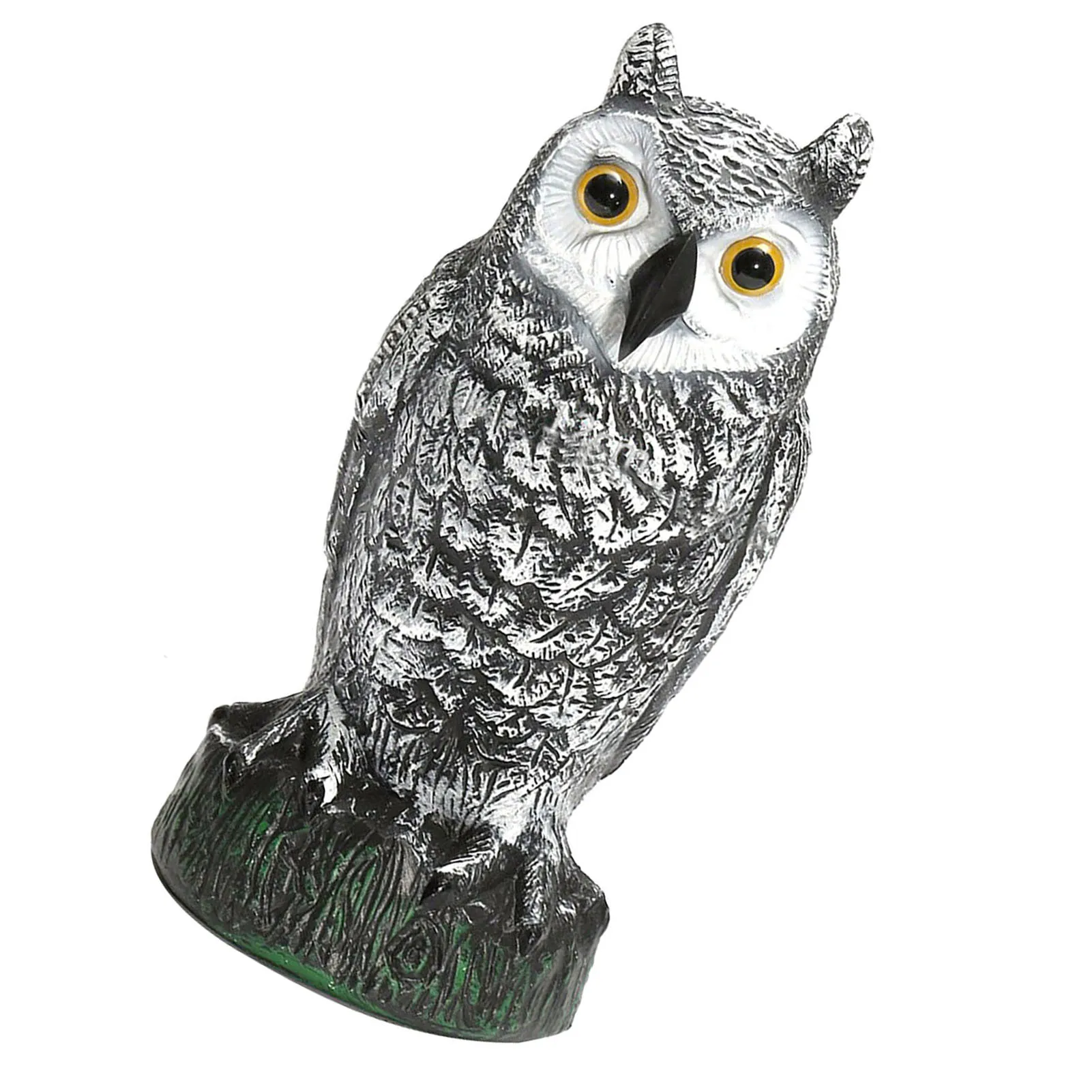 Fake Owl Decoys to Scare Birds Plastic Owl Scarecrow Statue Decoy for Garden Yard Outdoor Patio