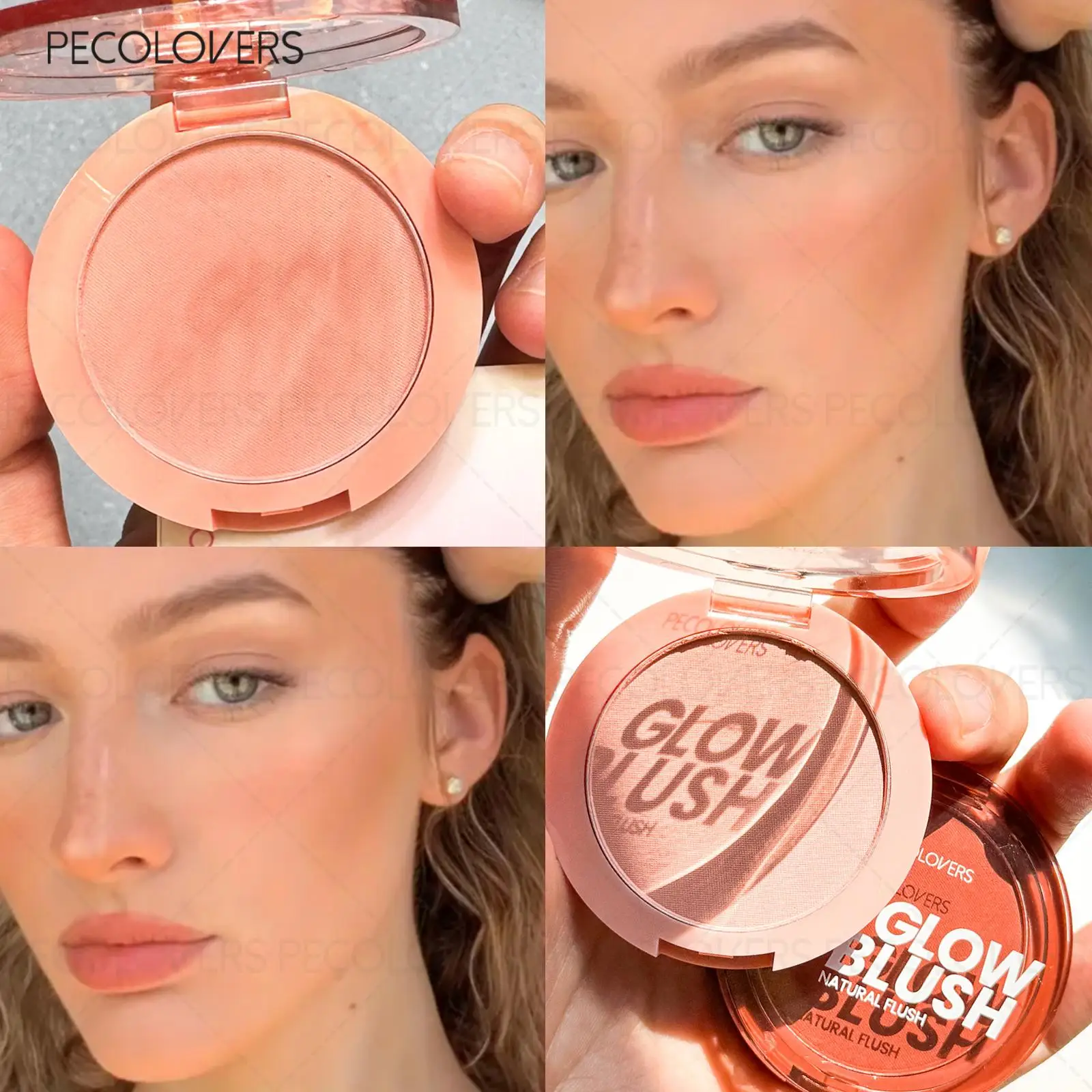 Blush viso multicolore, blush rosa marrone nude, carnagione naturale e bella, adatto a una varietà di look di trucco