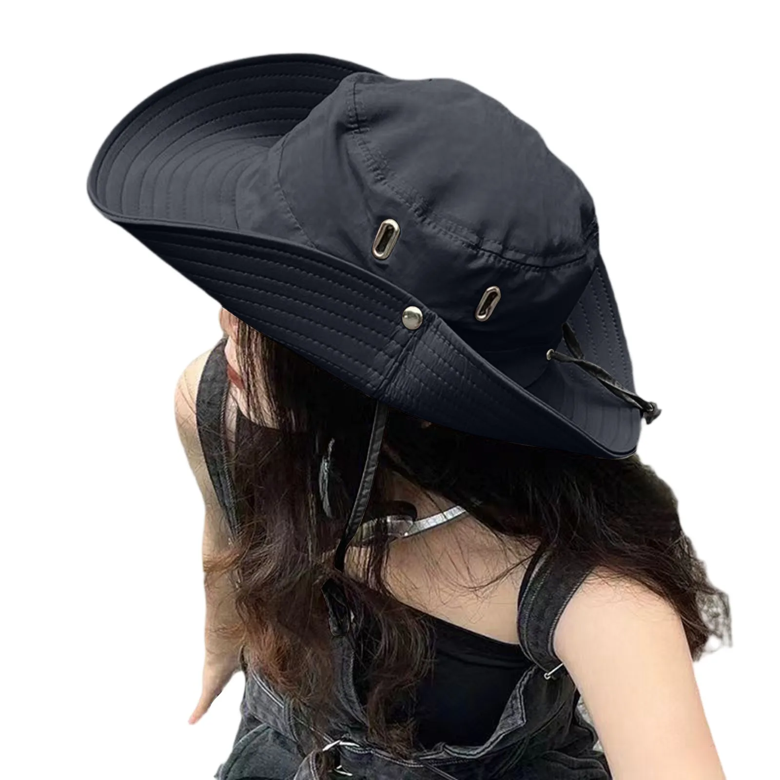Versatile Unisex Wide Brim Bucket Hat - Breathable Adjustable Comfortable, The Ultimate Essential for Outdoor Work Daily Commute