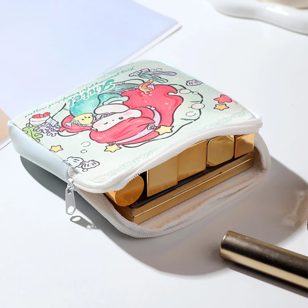 Sanitary napkin aunt tampon storage bag students can carry a cute girl canvas bag Ariel is small image 3