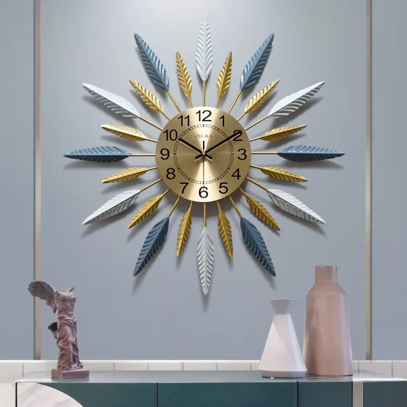 Unique Diamond Clock Wall Hanging Movement Metal Minimalist Wall Clocks Fancy Items Horloge Murale Living Room Furniture