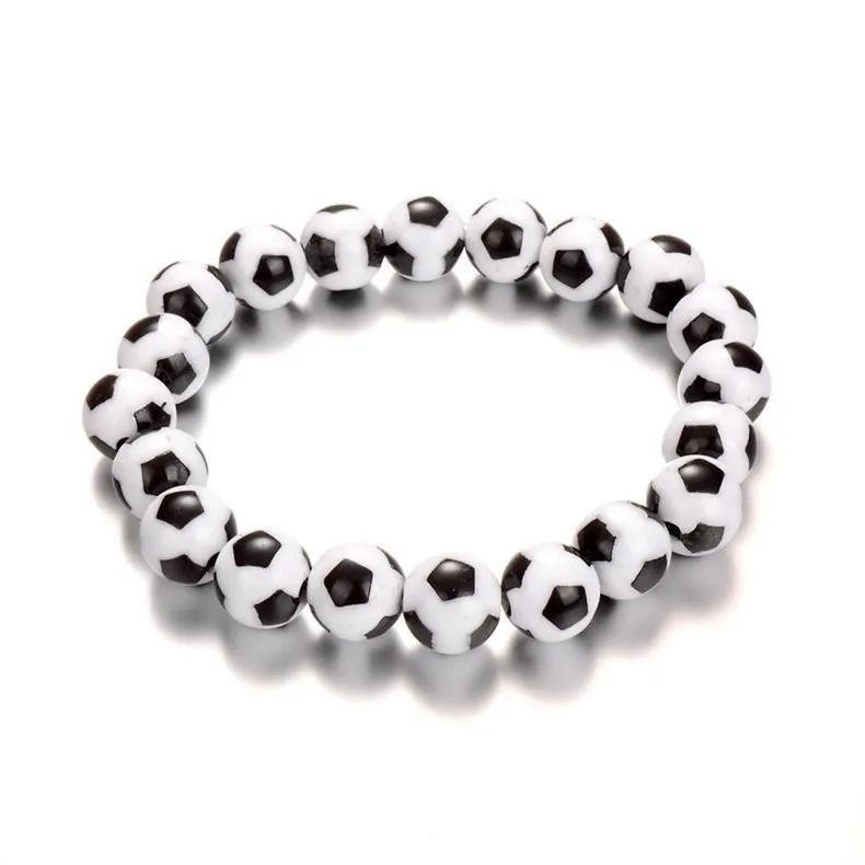 8/10/12mm 100/50/25pcs DIY football beads, suitable for accessories such as bracelets and necklaces, with a fashionable style