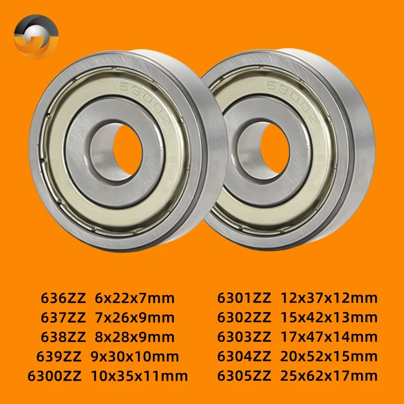 1Pcs 20x52x15mm 6304ZZ Chrome Steel ABEC-7 Deep Groove Ball Bearing 638 639 6300 6301 6302 6303 6305 ZZ Double Shielded