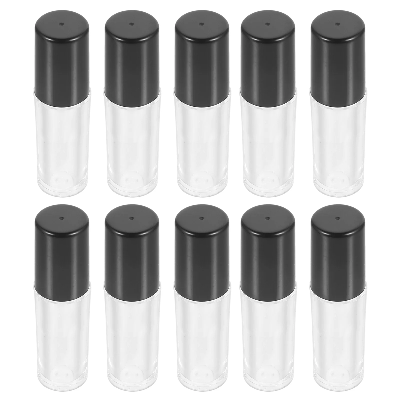 

10 Pcs Lip Oil Empty Tube of Gloss Glazes Bottles Lipstick Black Color Containers DIY Tubes