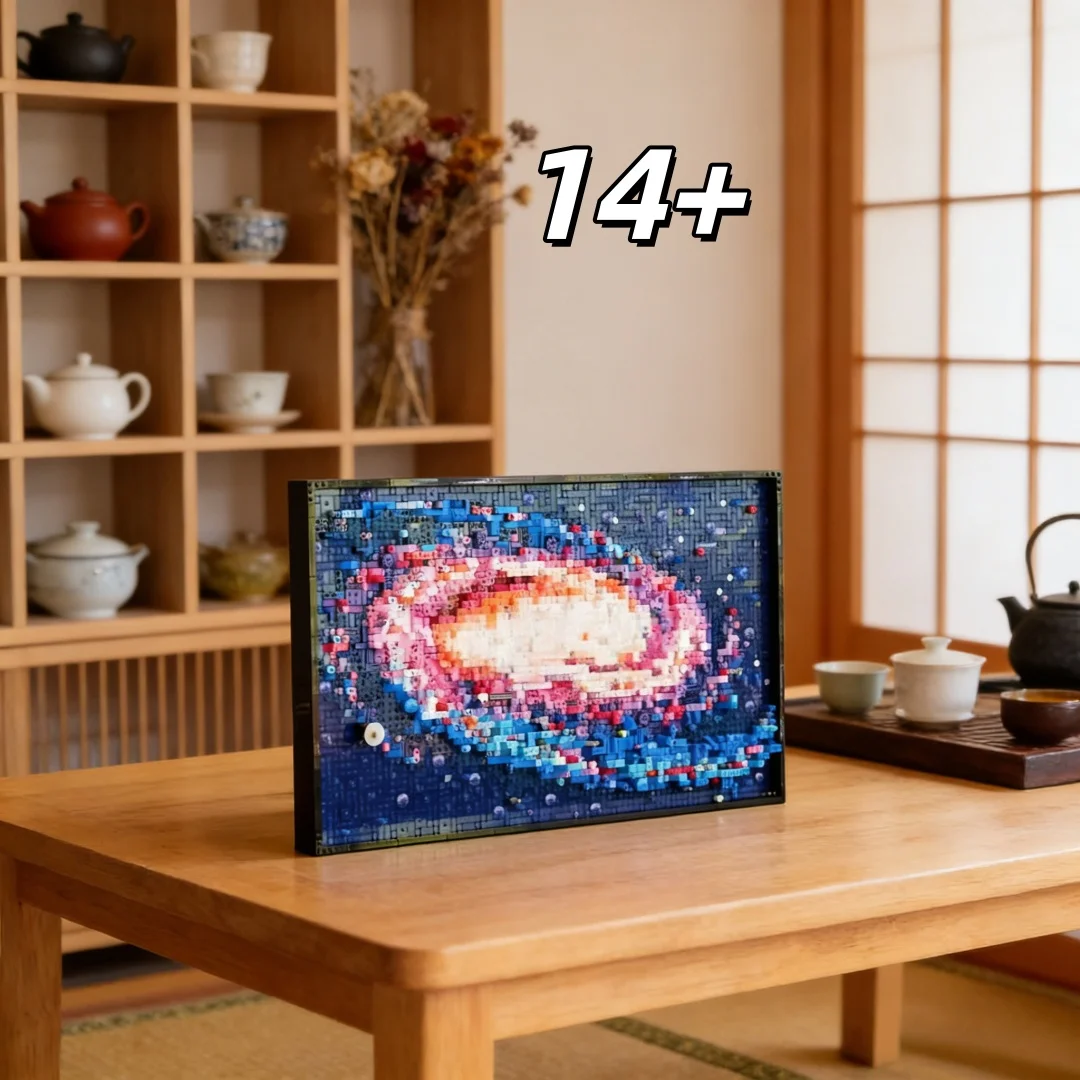 

3D starry sky pixel art assembling set creative wall decoration assembly toys space lovers collection ornaments