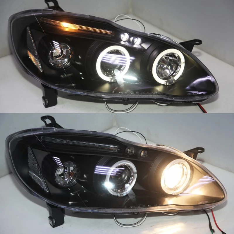 For TOYOTA Corolla Altis LED Angel Eyes Head Lamp 2001-2006 Year JY