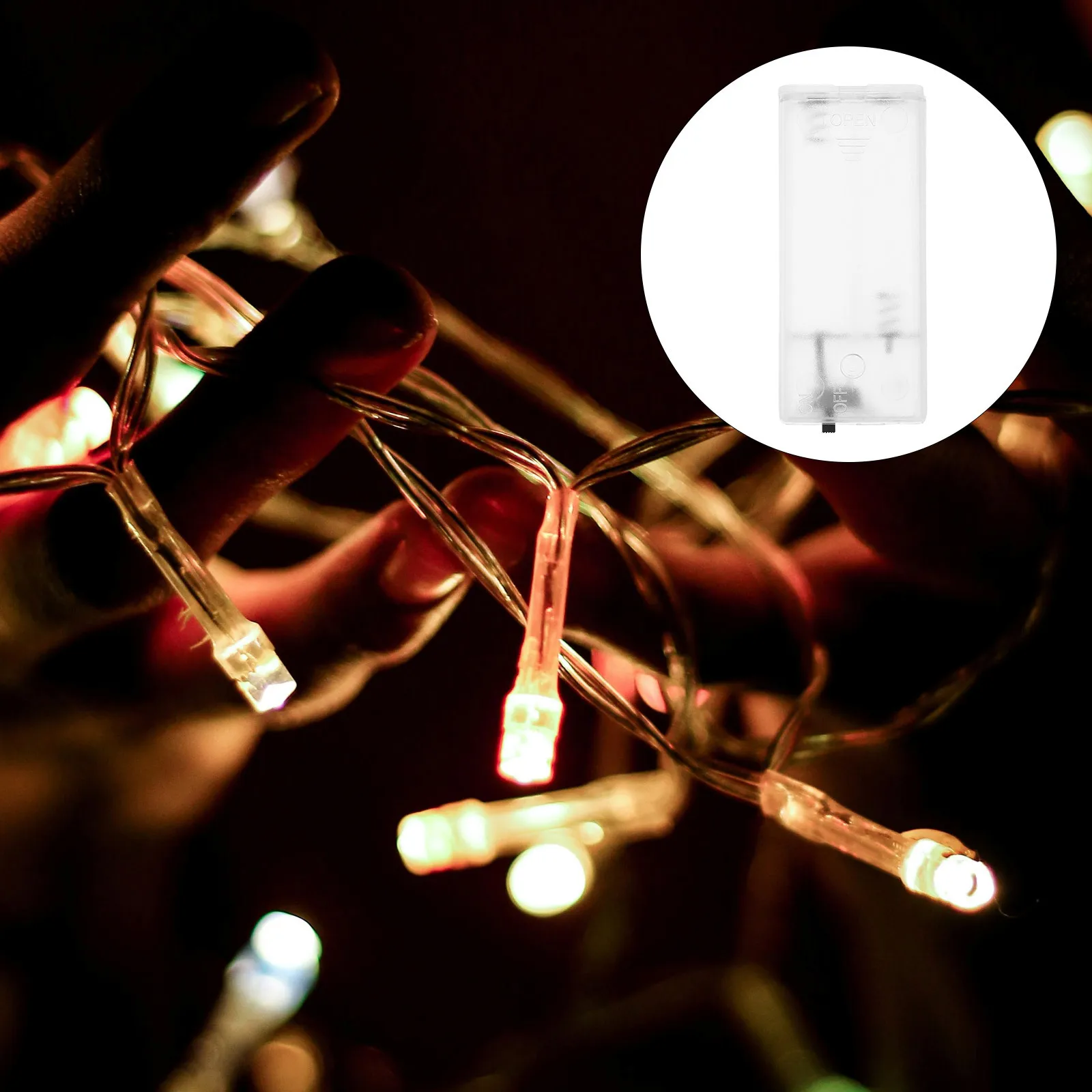 

10pcs Box Accessories Plastic Replacement Holder For String Lights Compact Case Indoor Outdoor Use Aa Shell