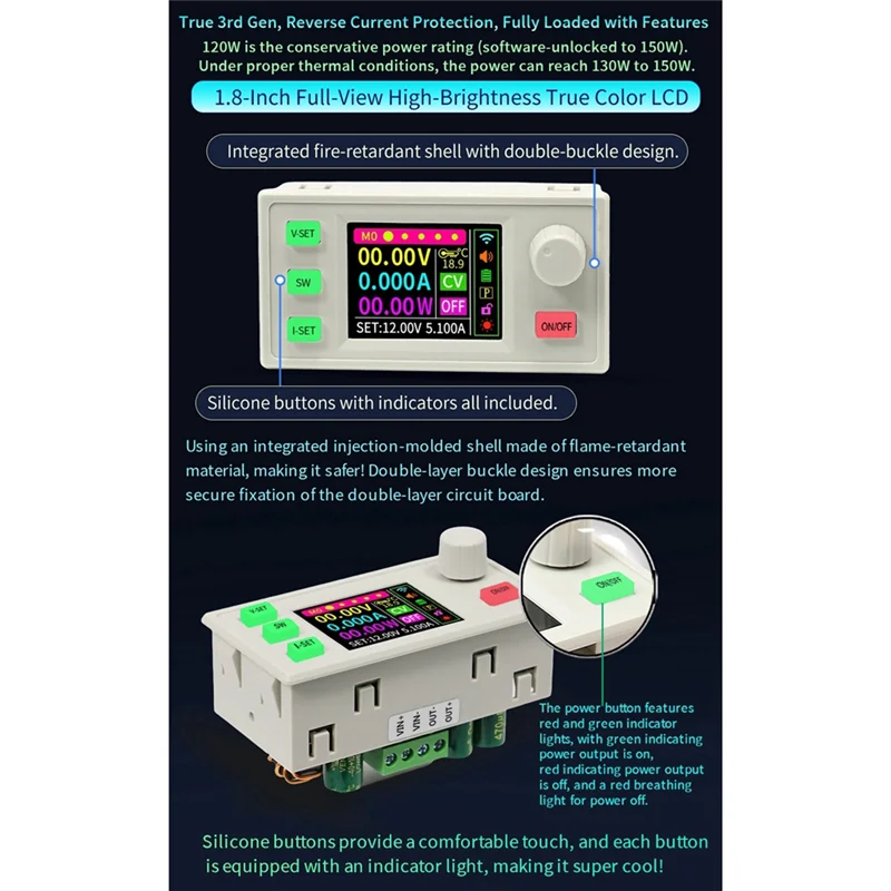 

B29C-SK150S Adjustable DC Regulated Power Supply+WIFI Module Constant Voltage Constant Current 8A 150W Step-Down Module