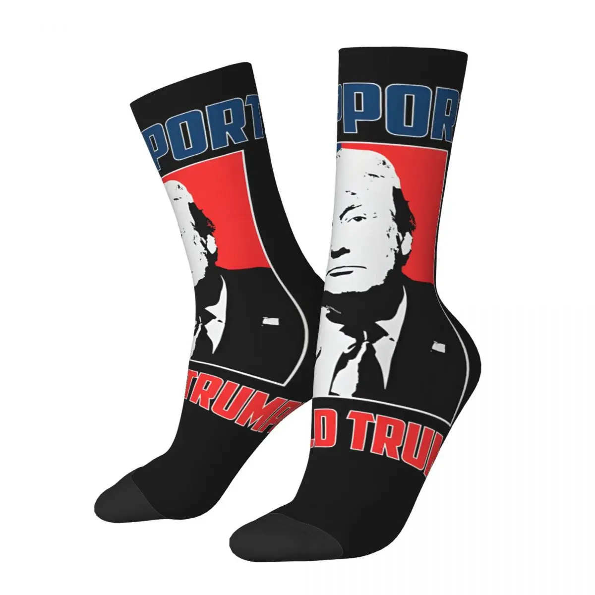 

Funny Crazy compression I Support Donald Trump Sock for Men Hip Hop Vintage I support trump Happy Quality Pattern Printed Boys