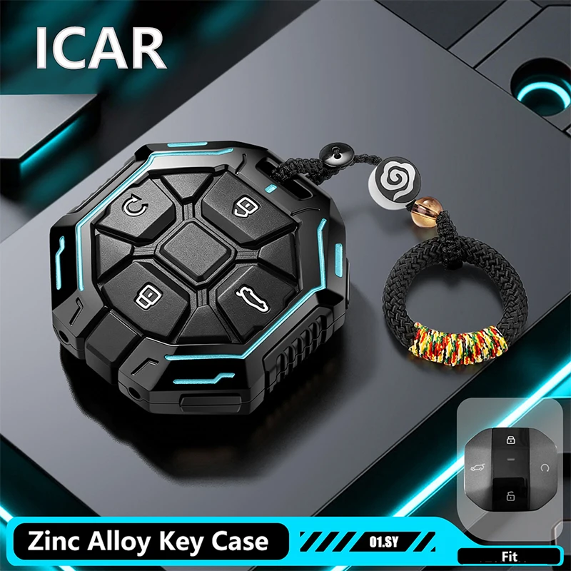 Mecha Style Zinc Alloy for ZEEKR 7X 9X X 001 007 009 2026 NEW Remote Car Key Case Cover Fob Bag Keychain Accessories