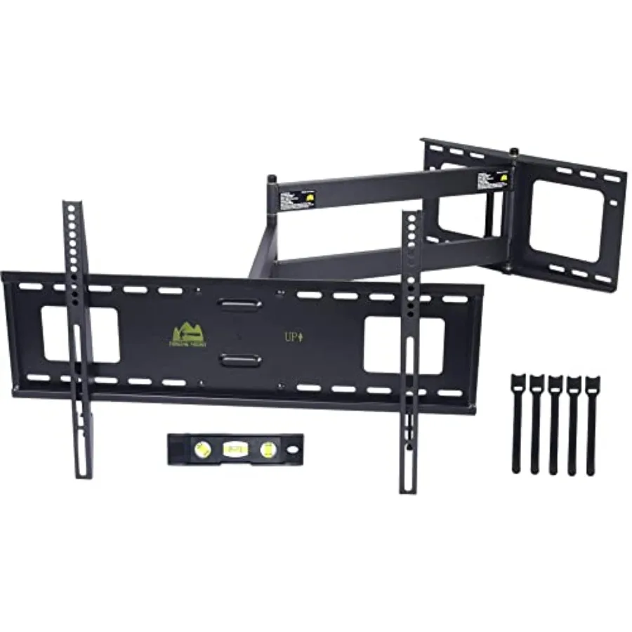 

Extension TV Mount Wall Bracket for 42-80 Inch Flat/Curved TVs Steel Black Articulating VESA 600x400mm 110 lbs Capacity