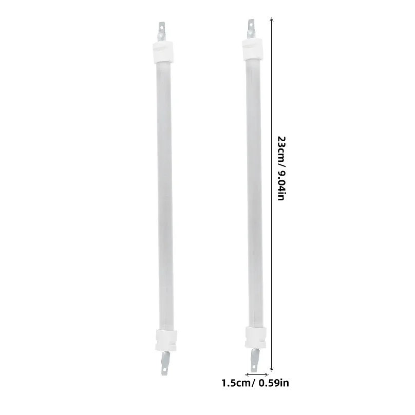 2pcs Electric Heater Tubes Ceramic Tube High Temperature Rapid Heatup Uniform Warmth Reliability Heater Bulb Replacement Part