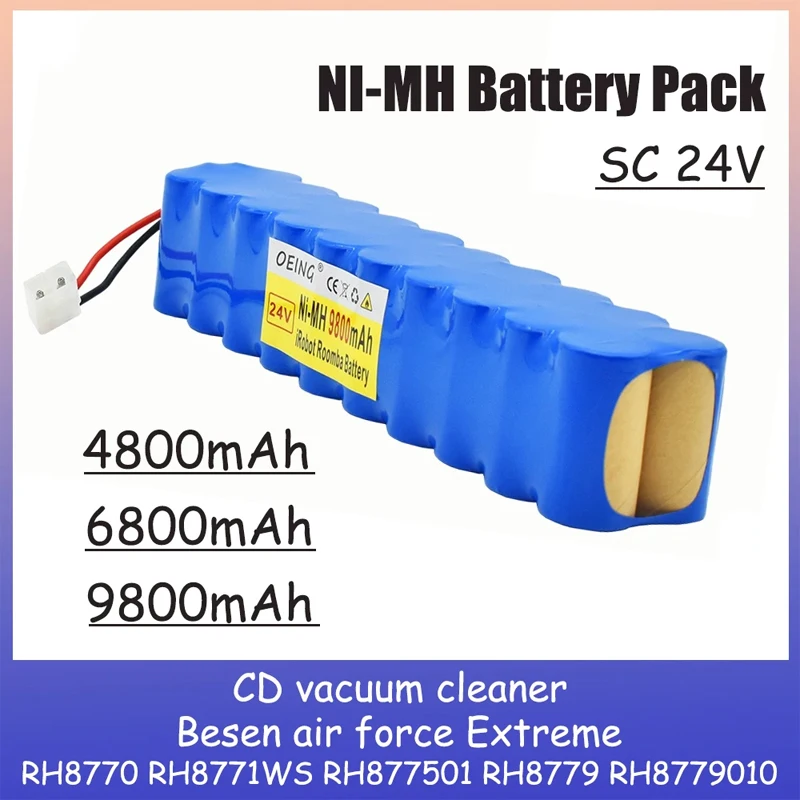 For Rowenta 24V SC NiMH Battery Pack CD Vacuum Cleaner Suitable Basin Air Force Supreme RH8770 RH8771WS RH877501 RH8779 RH877901