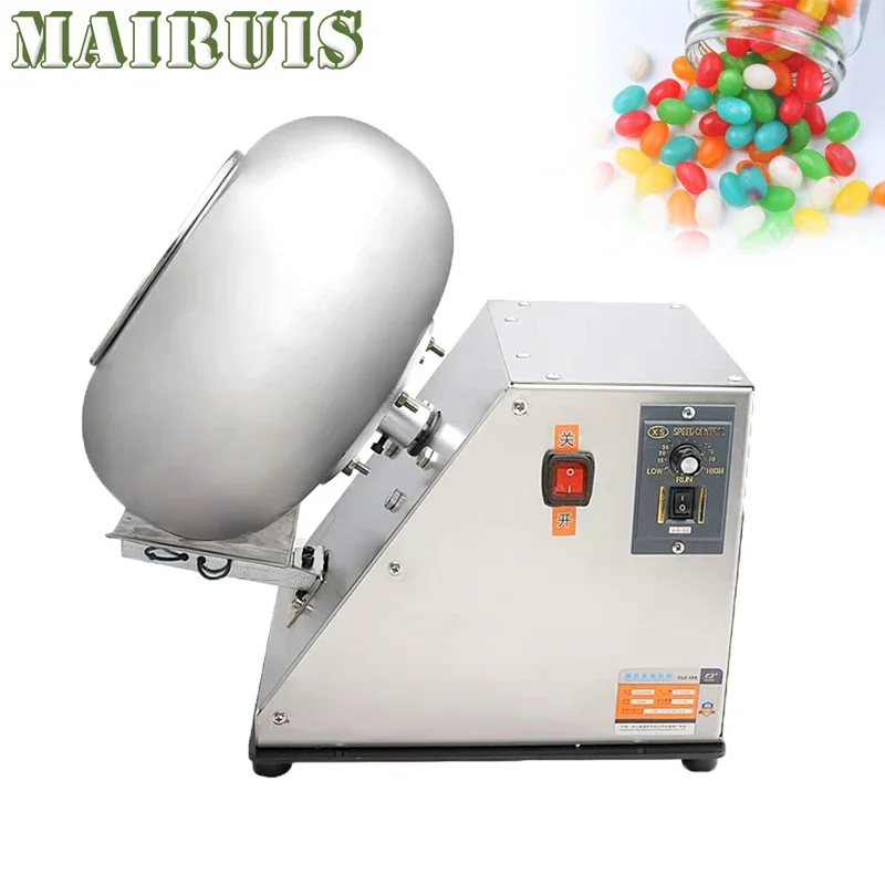 110V/220V Sugar Coating Machine Stainless Steel 2-5Kg/H Peanut Chocolate Candy Coating Machine