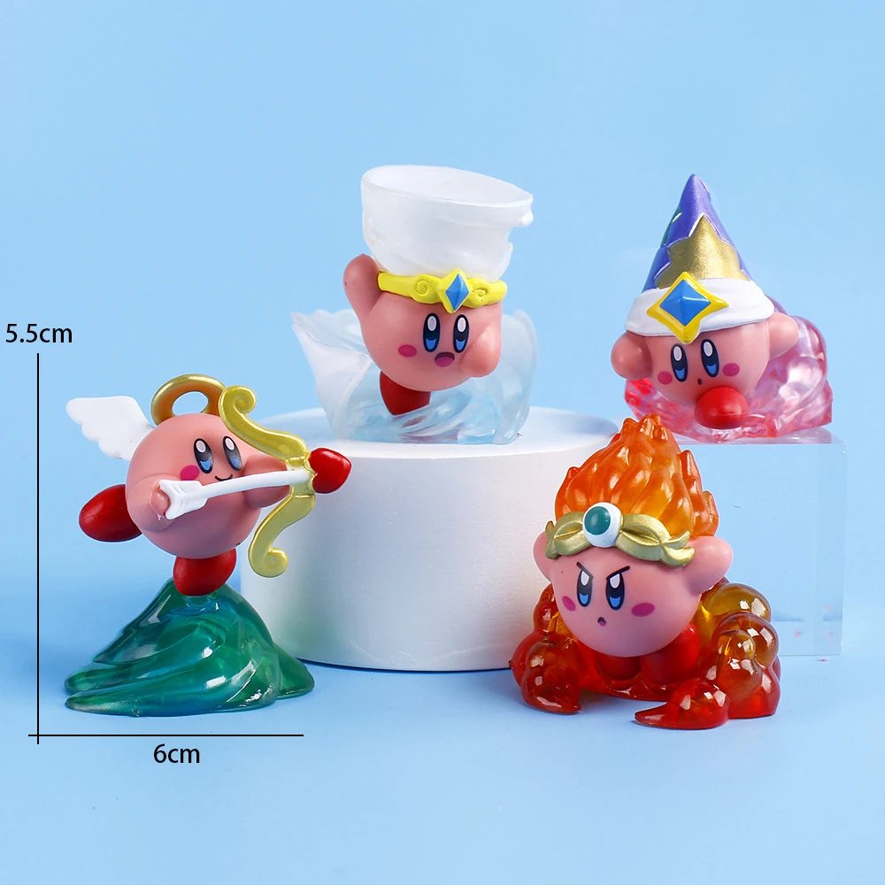 Kawaii  4pcs/lot Kirby Gashapon Kirby's Dream Land Action Figure Anime Figure Collectible Model Cute Toys Children Birthday Gift