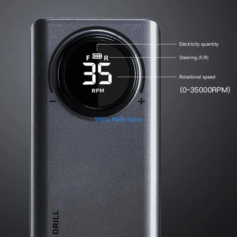 Máquina elétrica da broca do prego 0-35000rpm para unhas acrílicas e pedicure do manicure com 6 bocados broca e faixas