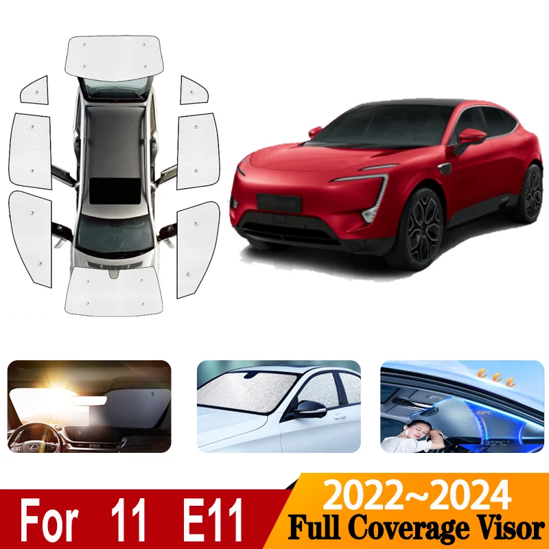 

Anti-UV Car Sun Visors Covers For Avatr 11 Accessories E11 2022 2023 2024 Auto Sunscreen Window Sunshade Covers Car Accessories