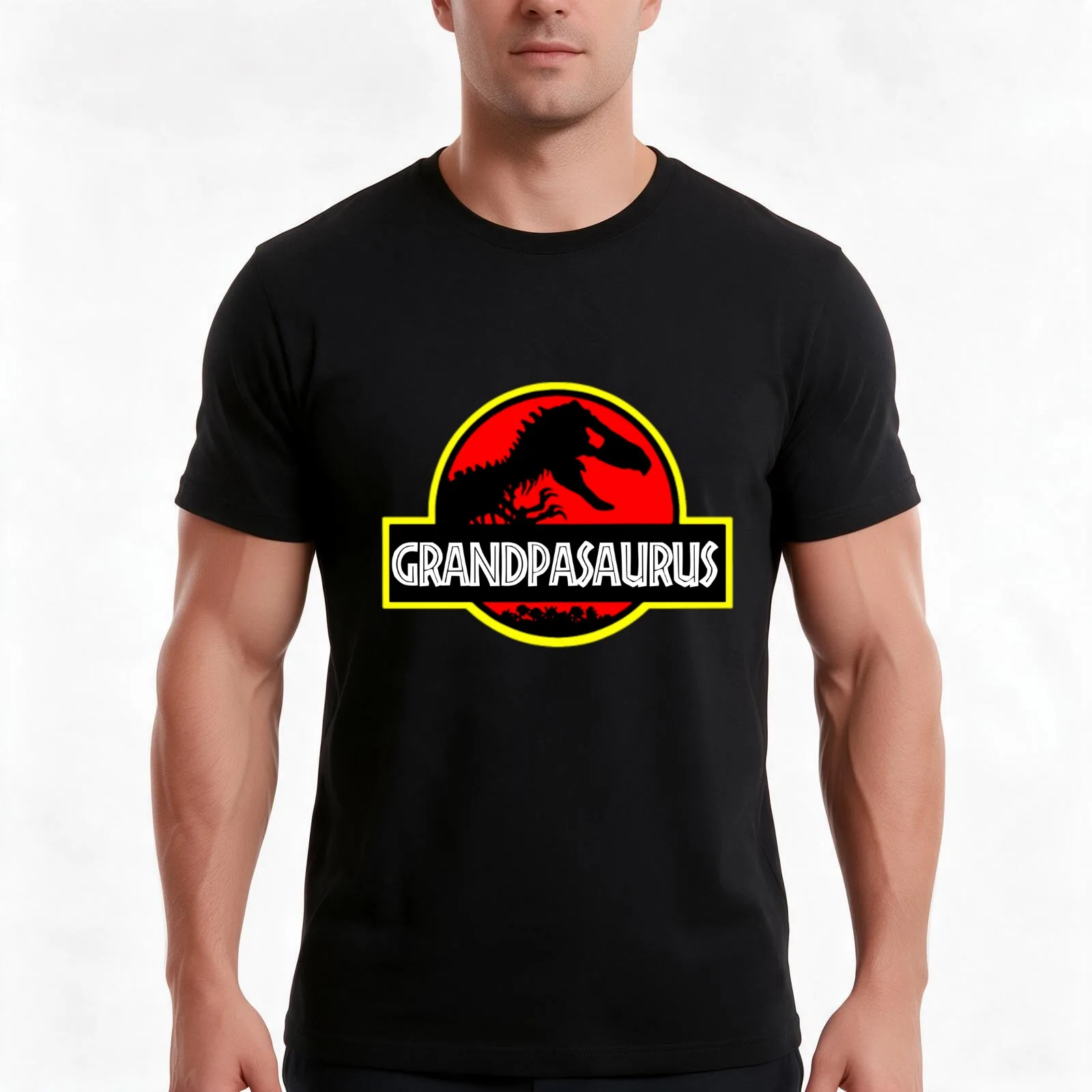 Grandpasaurus - T Rex - Funny Grandpa T-Shirt, Summer Casual Cotton Tee, Oversized Streetwear Tops, Vintage Graphic Print