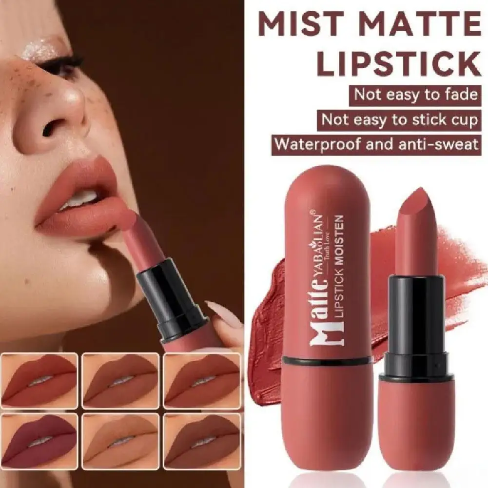 6 Kolorów Seksowna Matowa Szminka Wodoodporna Długotrwała Dobrze Pigmentująca Nieprzywierająca Aksamitna Konturówka do Ust Kobieta Makijaż Kosmetyki