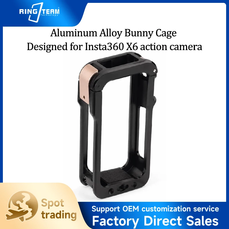 Metal Camera Cage for Insta360 X6 Quick-Release Magnetic Protector Frame Outdoor Travel Vlogging Accessory
