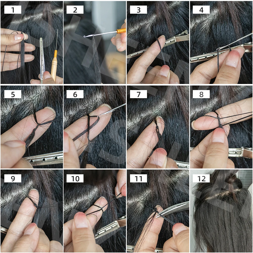 Isheeny loira pena extensões de cabelo humano em linha reta 16 "18" 20 "22" mão atada micro laço cabelo 40 unidades/pacote para fornecimento de salão de beleza