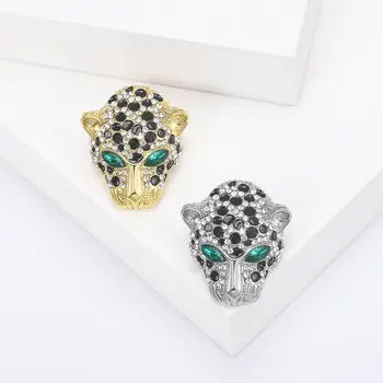 女士水鑽虎頭胸針,男女通用珍珠熊別針,狼胸針,宴會派對背包禮品,珠寶配件 8 最佳銷售 老虎胸針 - №1