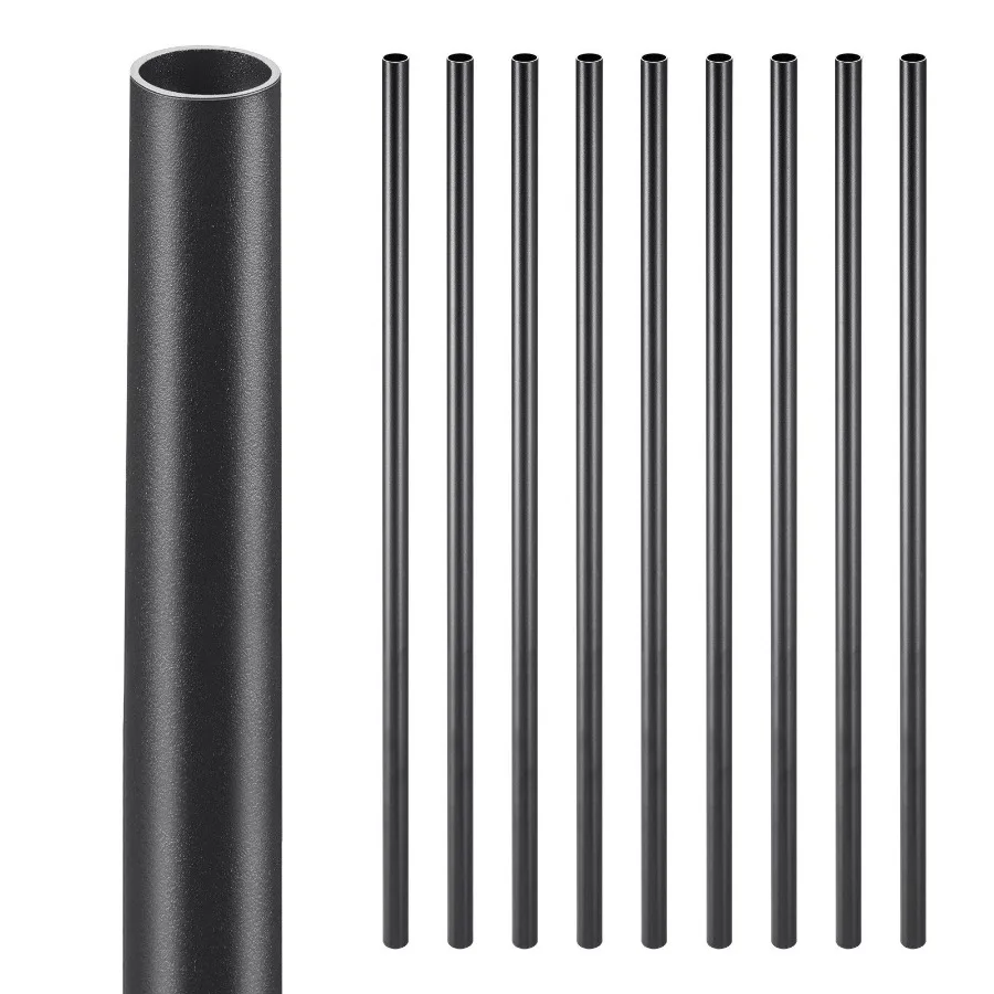 

Metal Staircase Balusters 51 Pack 26 In Aluminum Spindles with Screws Rail Caps