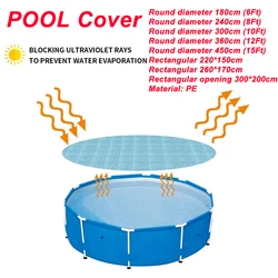 Square/ Round Solar Tarpaulin Swimming Pool Sunblock UV Protection Cover Bubble Insulation Film Dust-proof Anti-UV Cover Coque