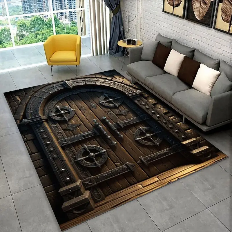 Gothic Magic Gate Door Miracle Large Area Rug Non-slip Durable Carpet for Bedroom Living Room Sofa Doormat Home Decor Floor Mat
