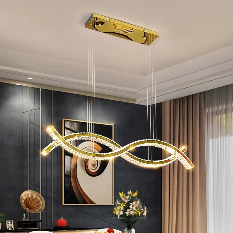 

Modern home decoration salon lamps for living room smart crystal Pendant lights dining room indoor lighting