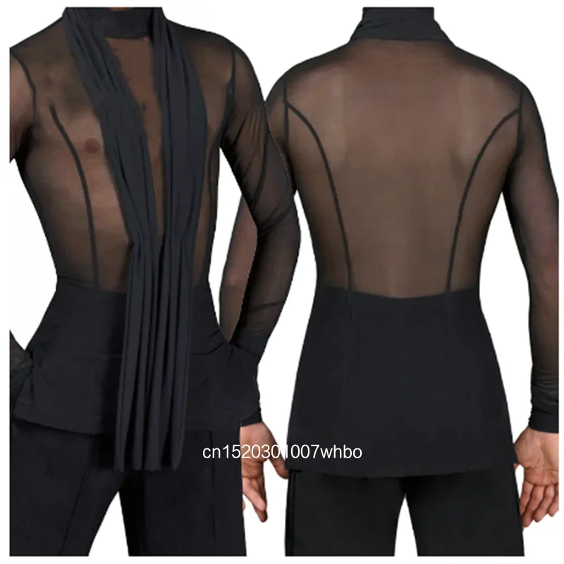 men-latin-dance-tops-customized-black-long-sleeve-high-stretch-ballroom-shirt-professional-competition-dance-wear-male-adult