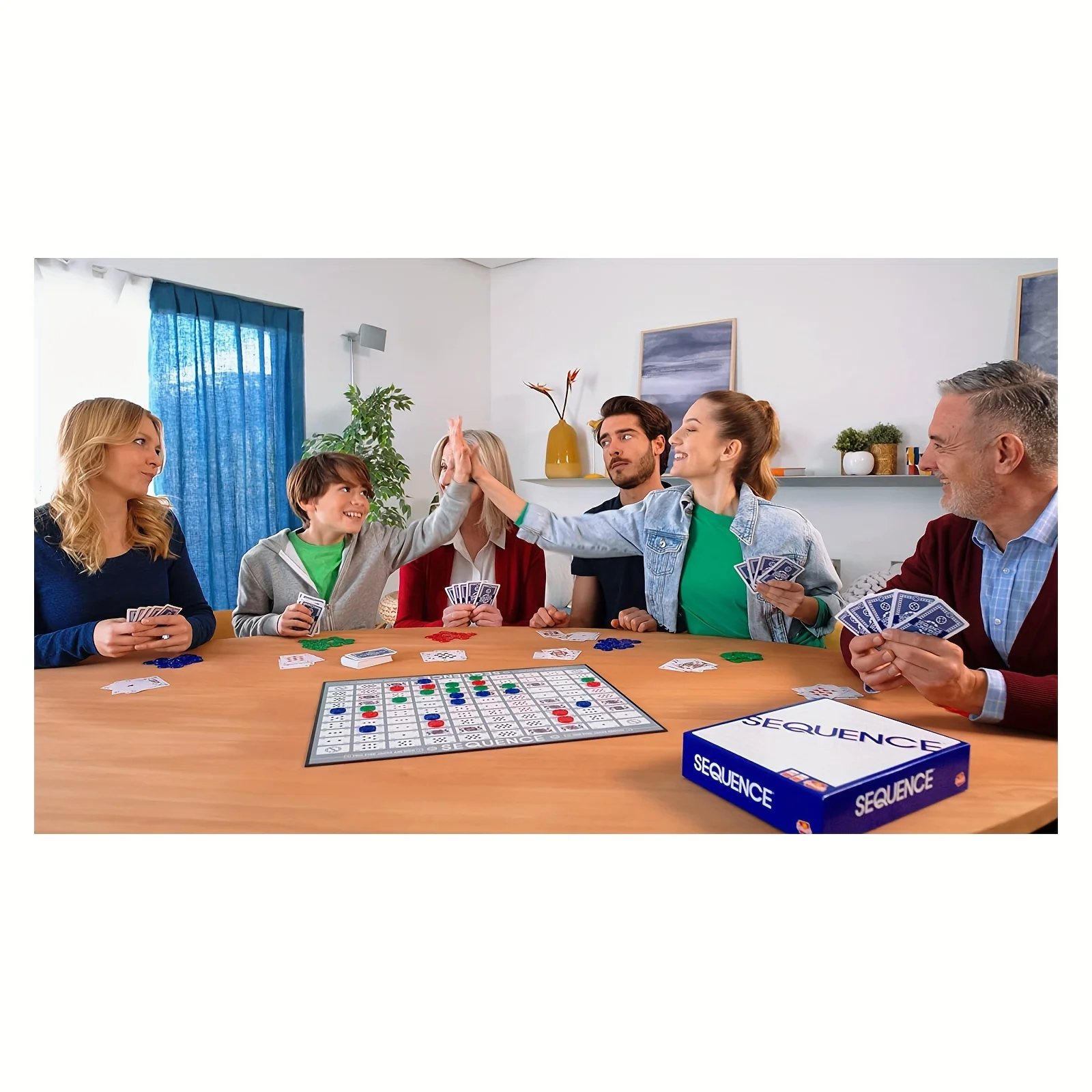 

Family Friendly Classic Sequence Board Game New Version Card Game Full English Sequence Maze Fancy Gomoku Board Game Party Game