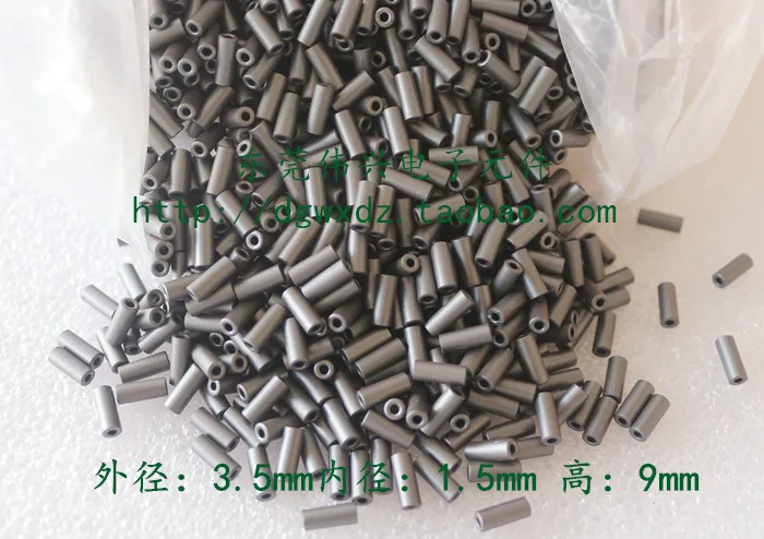 500pcs Magnetic Ferrite Core 3.5x1.5x3 Hollow Nickel Zinc Magnetic Beads 3.5x1.5x9 Anti-interference