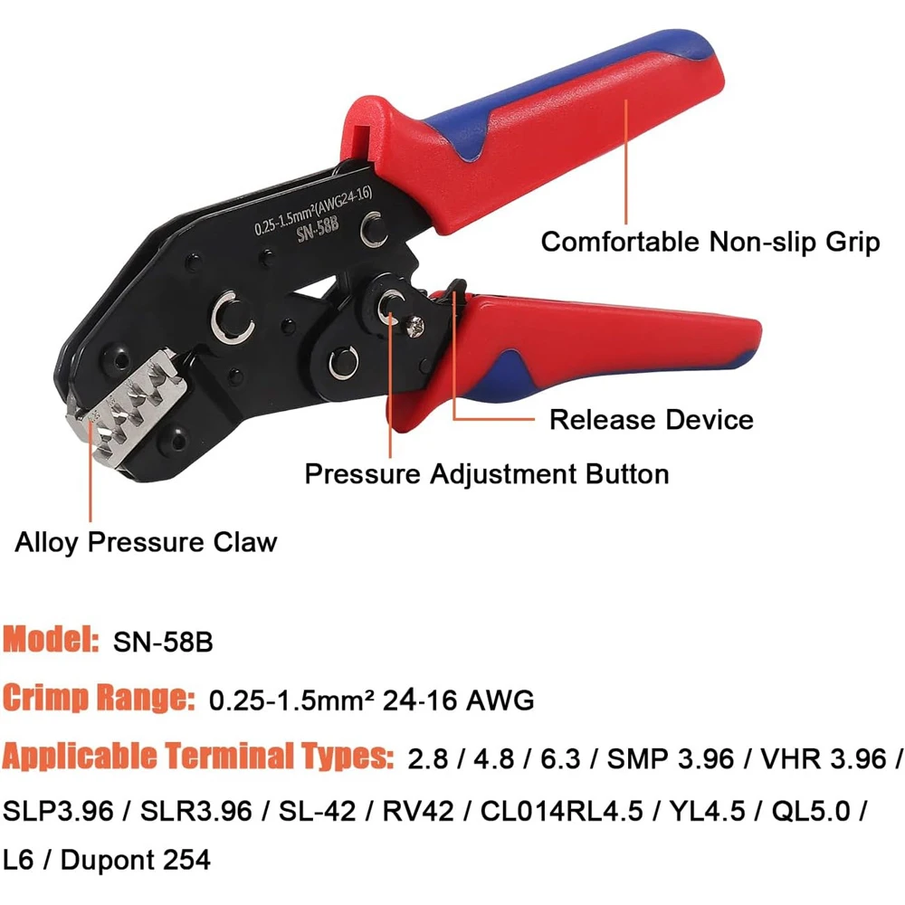 660 Stück 1/1,5/1,8/2,2/2,8/3,5/4,8/6,3 mm Stiftverbinder für Auto-Automobil-Drahtklemmen-Entfernungswerkzeug, Crimp, nicht isolierter Stecker – Detail 7