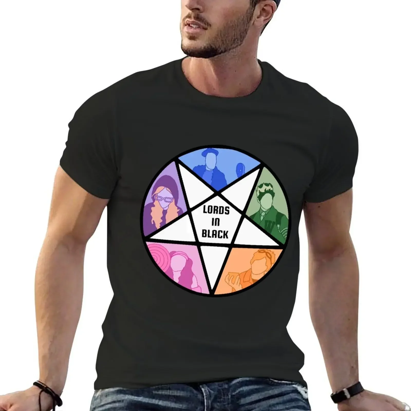 Lords In Black Pentagram Starkid Drawing T-Shirt designer shirts for a boy men t shirts