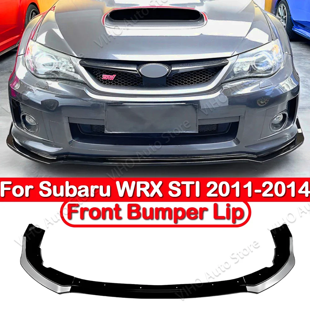 Car Front Bumper Splitter Lip Chin Spoiler Diffuser Bumper Body Kits For Subaru WRX STI 2011 2012 2013 2014 Tuning Accessories