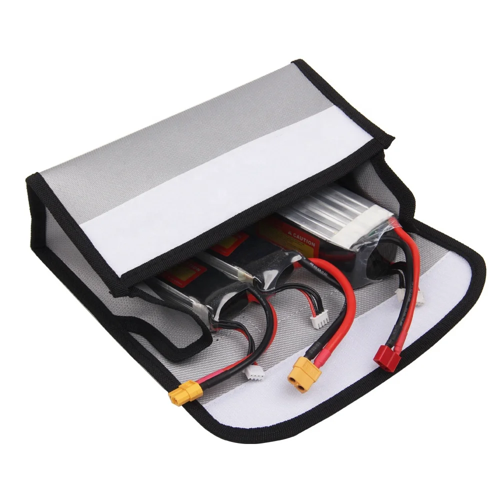 5 قطعة مقاومة درجات الحرارة العالية مقاومة للحريق واقية من الانفجار يبو الحرس حقيبة السلامة لبطارية RC Li-PO وتخزين الألعاب الكهربائية