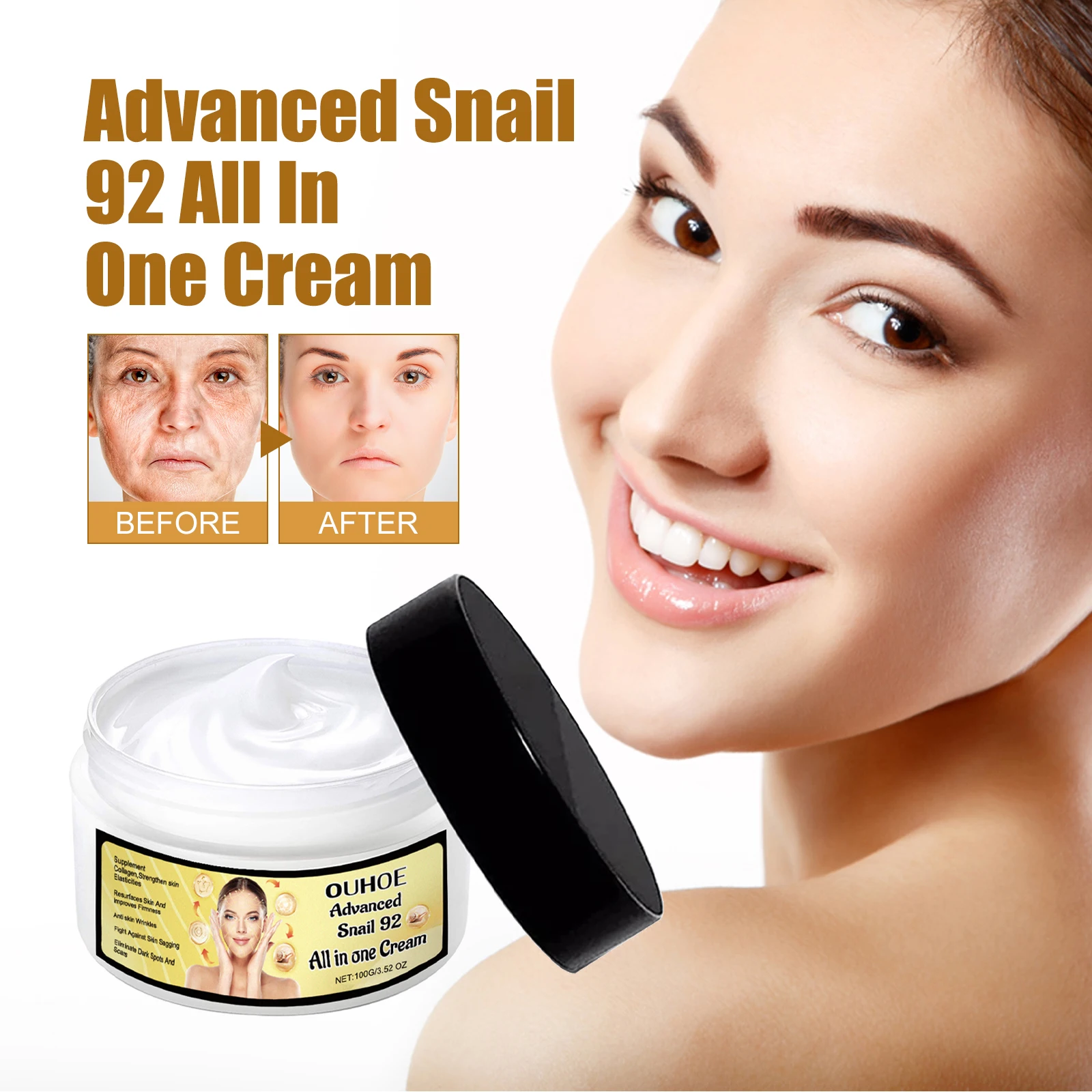Snail Firming Cream – Hydrating, Tightening, Moisturizing for OUHOE