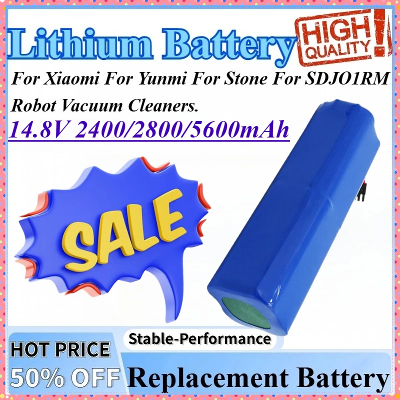 

14.8V 2400/2800/5600mAh Rechargeable Lithium Battery Suitable For Yunmi For Xiaomi For SDJO1RM Robot Vacuum Cleaners For Stone