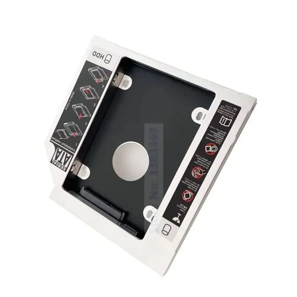 2nd 2.5 SSD HDD Hard Drive Optical bay Caddy Frame Bracket for HP Pavilion DV6-6190 DV6-6C35tx DV6-6C05tx DV6-6C80la HDX18 HDX16