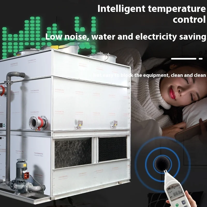 Industrial Refrigeration Closed Cooling Tower Cross Flow Counter Current Square Medium High Frequency Furnace Cooling Equipment