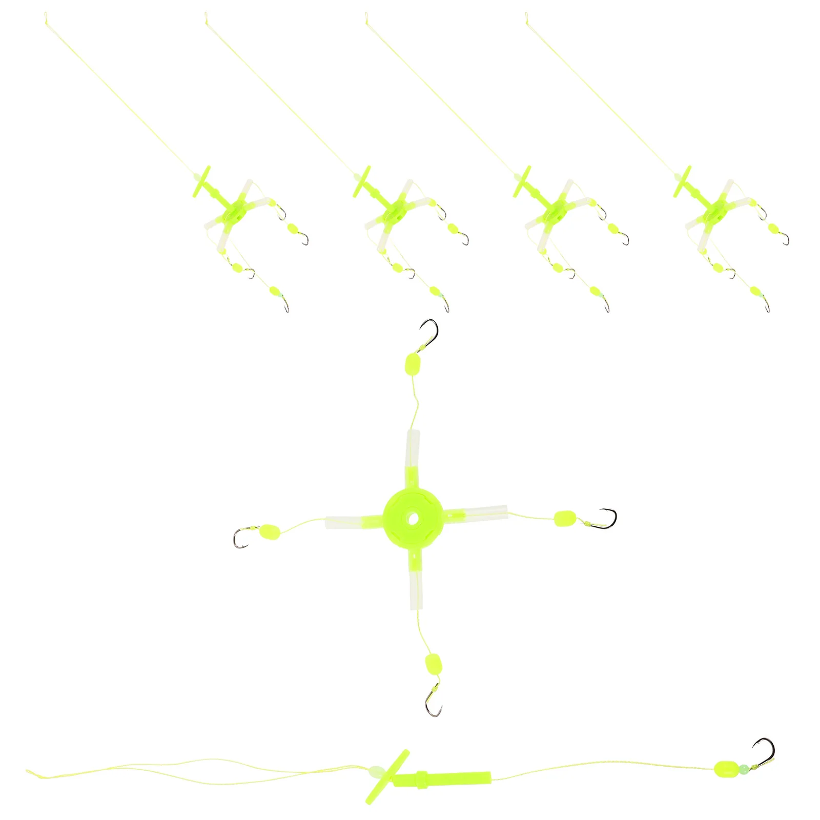 

5pcs Fishing Hooks Stainless Steel Wear-Resistant Lifelike Baitfish Profile Outdoor Angling Hook Set For Freshwater Sea Fishing