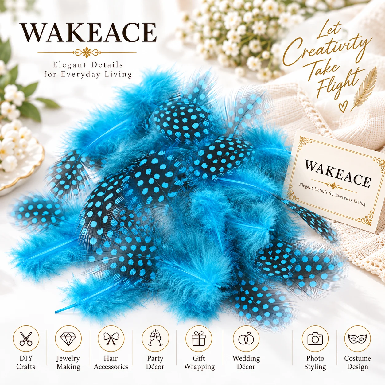 Colorful artificial pearl feather decoration DIY crafts realistic patterns feathers wedding dream jewelry party decoration