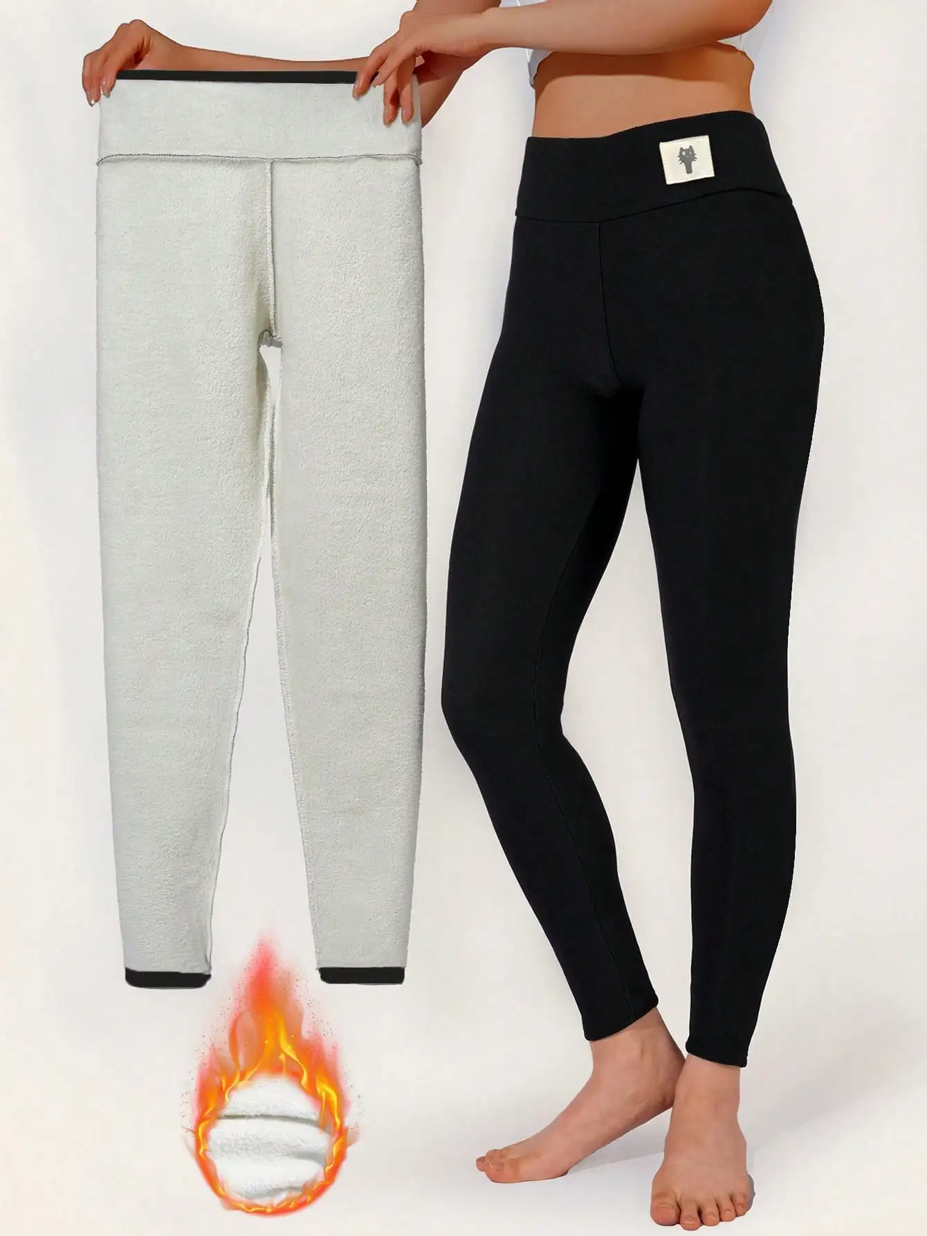 1pcs Cat winter Women Running Sport Leggings Breathable High Waist Plush yoga Pants Outdoor cycling running fitness skiing tight